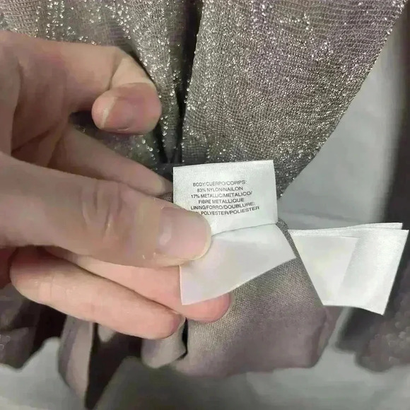 Anne Klein shimmer long sleeve turtleneck women medium NEW gray - Picture 6 of 7